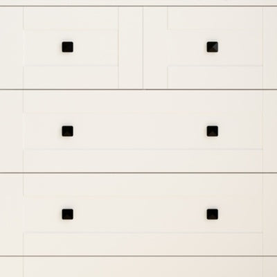 White 5 Drawer Dresser | Farmhouse Chest of Drawers