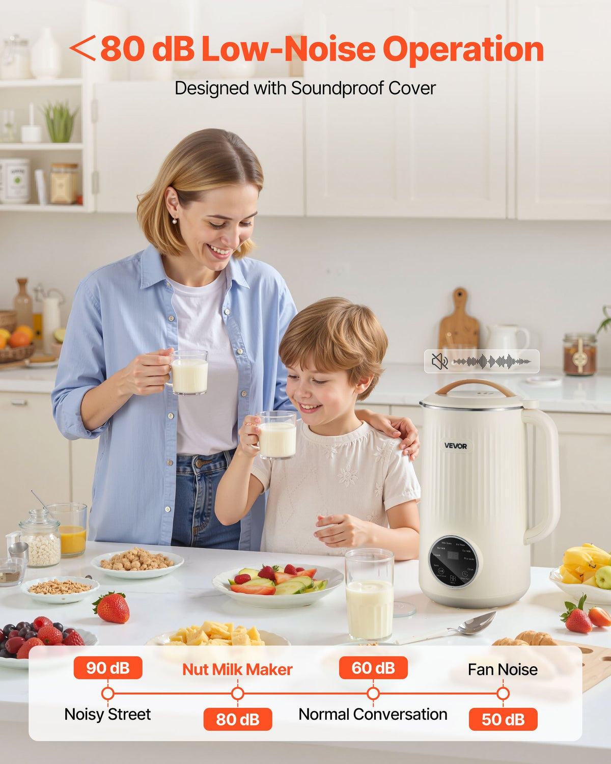 8-in-1 Nut Milk Maker, 34 Oz Soy Milk Maker With 180W Blending, For Homemade Oat, Nut, Soy, Juice, Milkshake, Rice Cereal, Plant-Based Beverages With Self-Cleaning, Boil Water, 12-Hour Delay