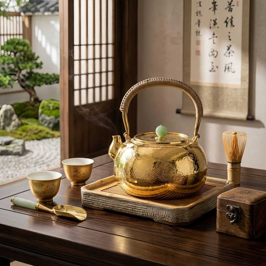 925 Sterling Silver Exquisite Handcrafted Hammered Metallic Teapot with Floral Engravings and Jade Finial - Handicraft