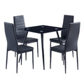 4pcs High Backrest PU Leather Dining Chairs