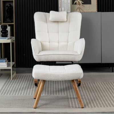 Rocking Chair Rocker Chair Single Recliner Casual Lounger Lounge Chair Cushion For Living Room Bedroom