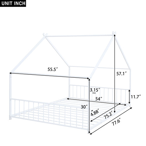 Full Size Metal Household Bed