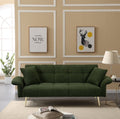70.1 Futon Sofa Bed, Convertible Double Sofa Bed With Folding Armrests For Living Rooms And Small Spaces