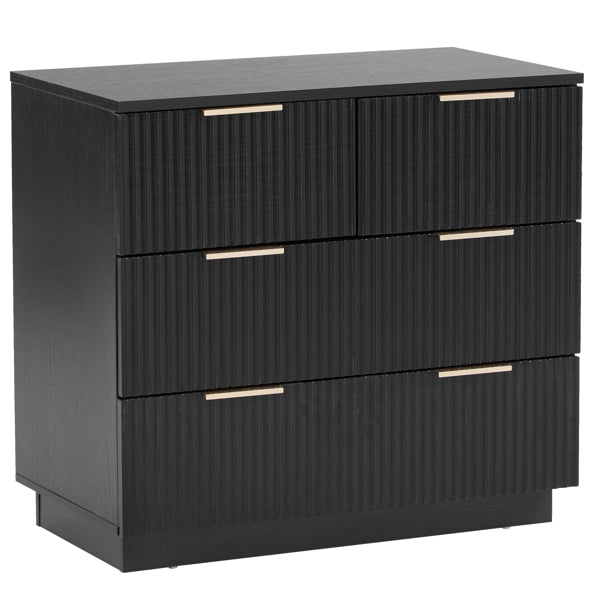 Modern Bedside Cabinet 4 Drawer | Wavy Design Nightstand