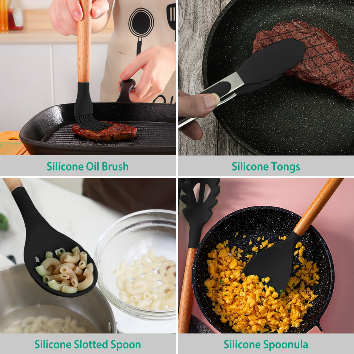 11 Piece Silicone Cooking Tool Set