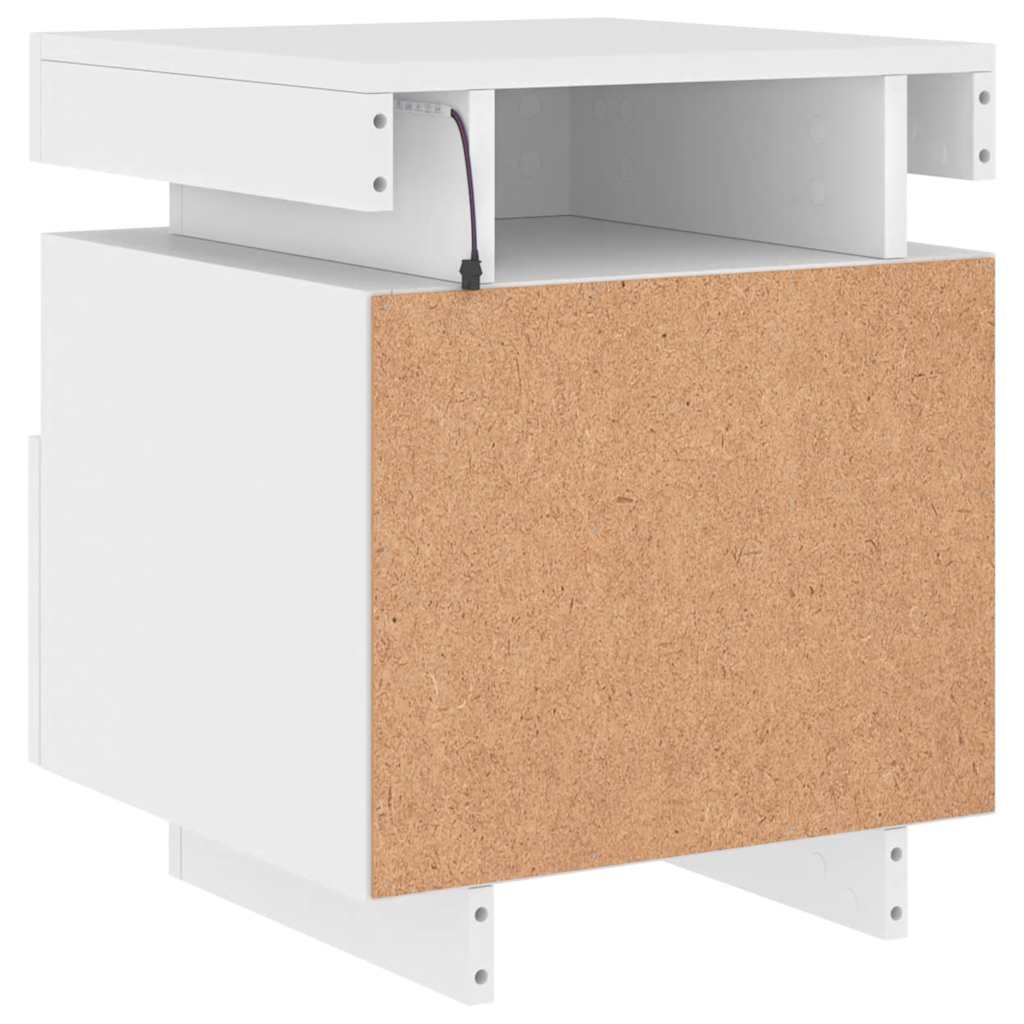 bedside table with LED lights 40x39x48.5 cm   bedside tables
