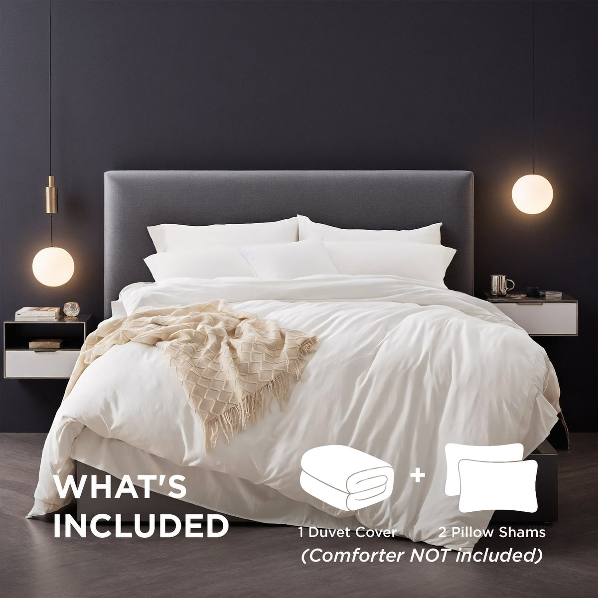 Solid Color Oversized Duvet Cover Set. Available In White And Pink.  Premium Microfiber Fabric With Hotel-grade Minimalist Design. Versatile For Bedrooms And Guesthouses. Perfect Christmas Gift.