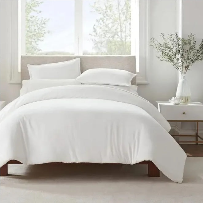 Serta Simply Clean Pleated Duvet Cover Queen