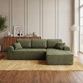 109 Cloud Modular Sectional Sofa Couch With L-Shape Chaise,Modern Minimalist Upholstered Couches For Living Room Bedroom,Deep Seat Corner Couch,No Assembly Required