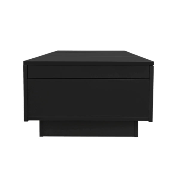 Black high gloss Coffee Table, With Push-Pull Storage Structure, Double-Sided Drawers