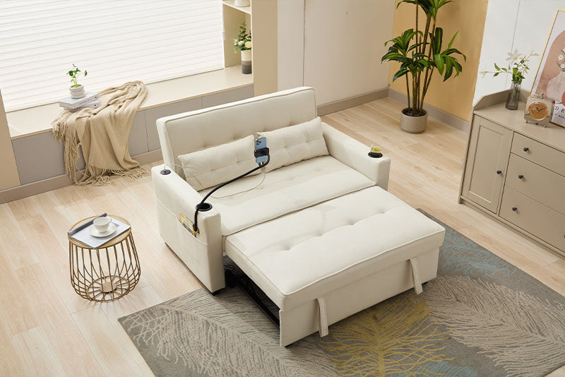 Futon Chair Bed Convertible Chair 3-in-1 Pull Out Sleeper Chair Beds With USB Ports,Wear-resistant And Anti-scratch, Armchair Bed Sleeper For Living Room Cannot Be Sold On Temu