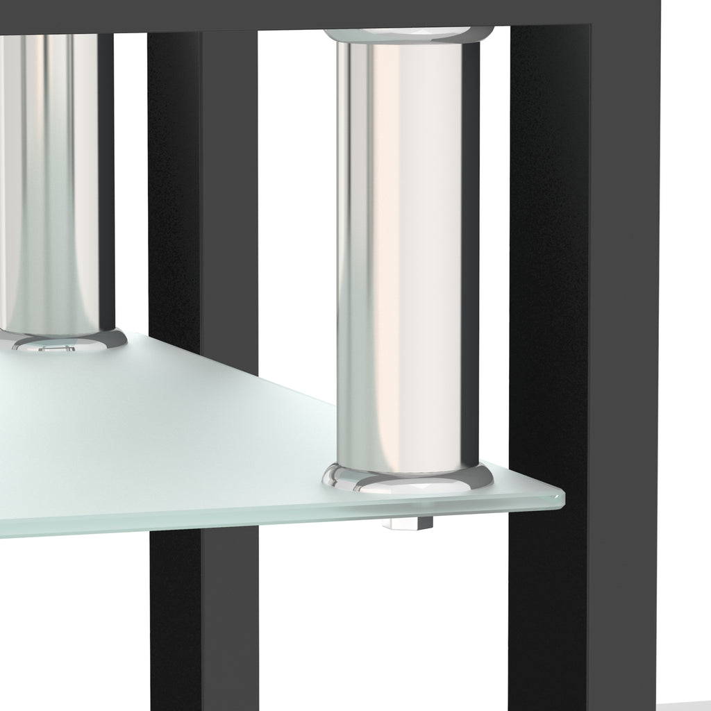 1-Piece Modern Tempered Glass Tea Coffee Table, Square For Living Room
