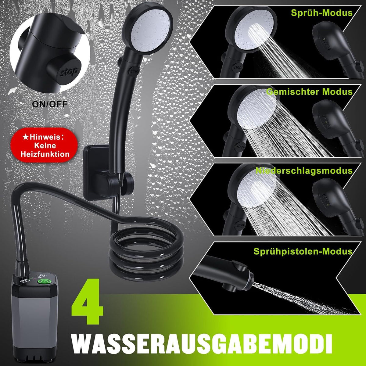 Rechargeable Portable Shower Camping Shower Camp Outdoor Shower Electric