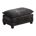 Cloud Sofa Ottoman Only, Modern Sectional Couch, For Living Room Bedroom And Apartment, Comfy Double Layer Upholstered Seat Cushion, Breathable Chenille Fabric, Black