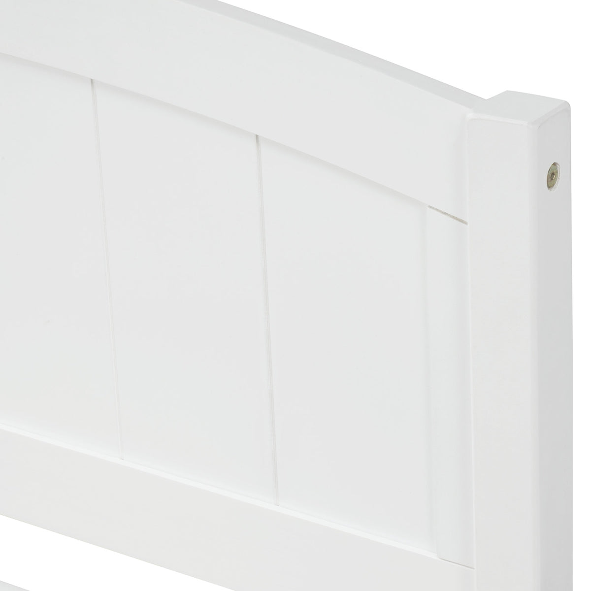 Twin Size Platform Bed With Two Drawers, White