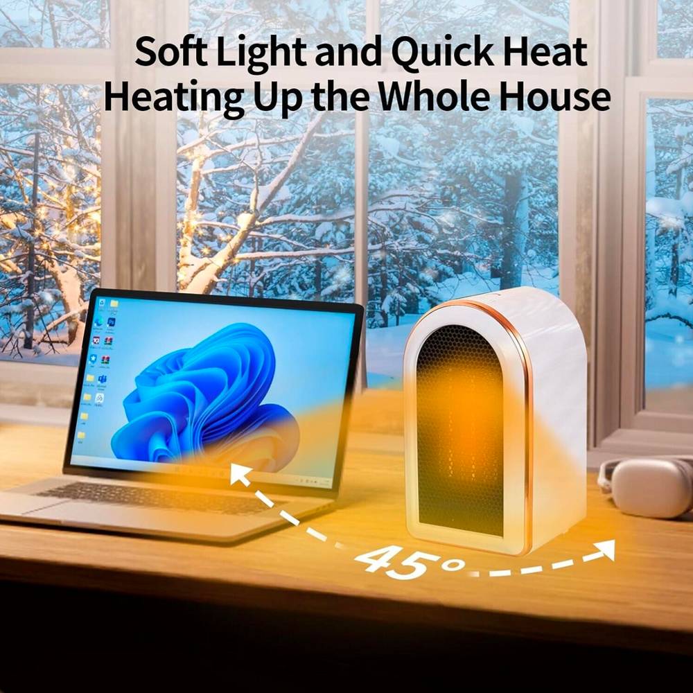 Electric Portable Space Heater 1200W Small Ceramic Fan Heater Low Energy UK Plug