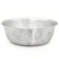 925 Sterling Silver Handcrafted Silver Basin with Intricate Koi Fish and Lotus Flower Relief Design - Handicraft