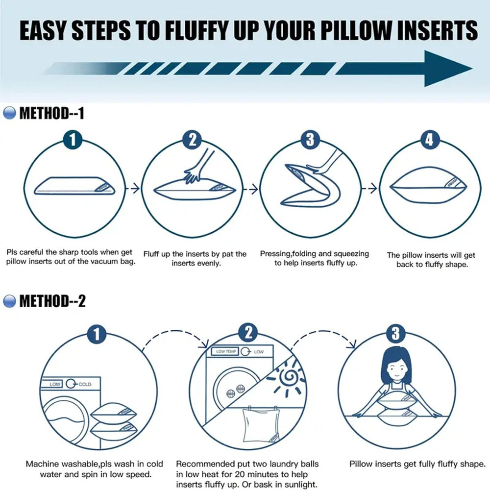 Bed Pillows Blue