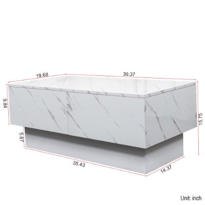 Coffee Table With Sliding Tabletop, Center Table With Hidden Storage Compartment