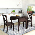 3-piece Wooden Folding Breakfast Corner Dining Table Set, Prohibited From Sale On Wayfair Platform