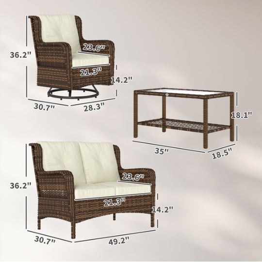Pieces Patio Furniture Set