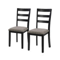 Farmhouse Style Dining Chairs Set Of 2, Wooden Kitchen Chairs, Solid Wood Legs, High Ladder Back, Non-Slip Foot Pads, Sturdy Design, 275lbs Capacity   Perfect For Dining Room Or Kitchen