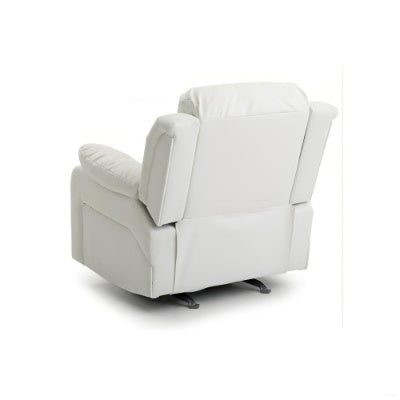Elegant White Recliner With Padded Arms