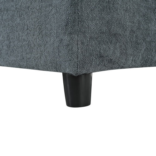 115.5 Modular Deep Gray Sectional Sofa With Durable Polyester Upholstery, Plush Cushions, Hidden Storage Compartments, And Versatile Design For Living Room, Lounge, Or Office