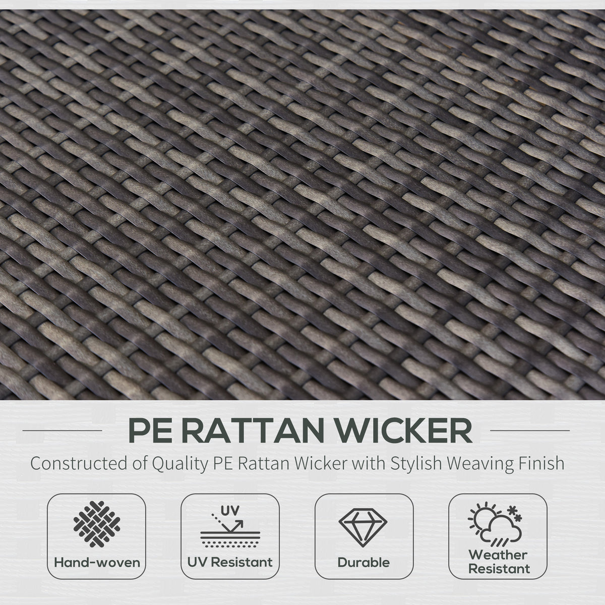 7 Piece Wicker Patio Furniture For Backyard Outdoor Sectional Sofa With Cushions  Tempered Glass Coffee Table Pillows Gray