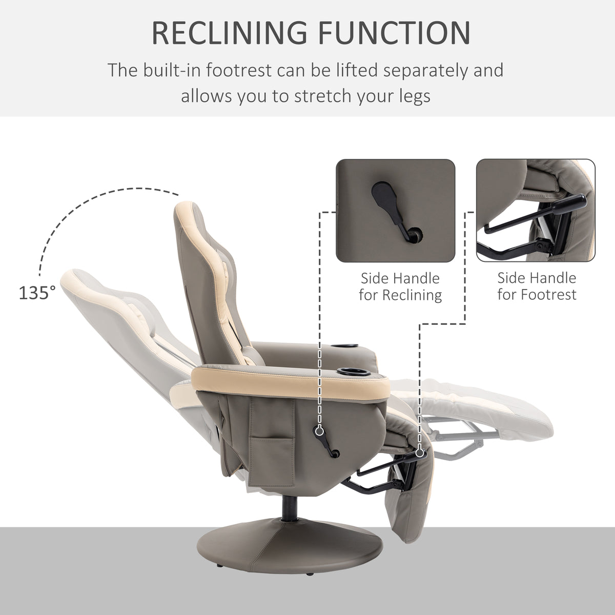 Faux Leather Manual Recliner