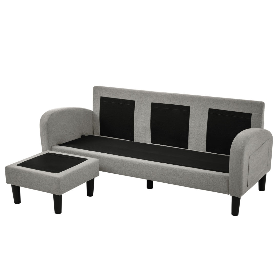 L-shaped Corner Sofa With Chaise Lounge - 3-Seater Sofa, 166 X 118 X 77 Cm, Breathable Cotton-Linen Fabric, Plastic Legs, Modular Design, Ideal For Living Rooms, Apartments, And Offices