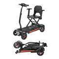 4-Wheel Electric Mobility Scooter For Adults & Seniors, Integrated Automatic Folding Mobility Scooter With Remote Control, NFC Keys & Long Range, 265LBS Loading All Terrain Travel Wheelchair