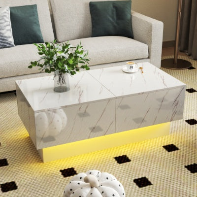 Coffee Table With Sliding Tabletop, Center Table With Hidden Storage Compartment