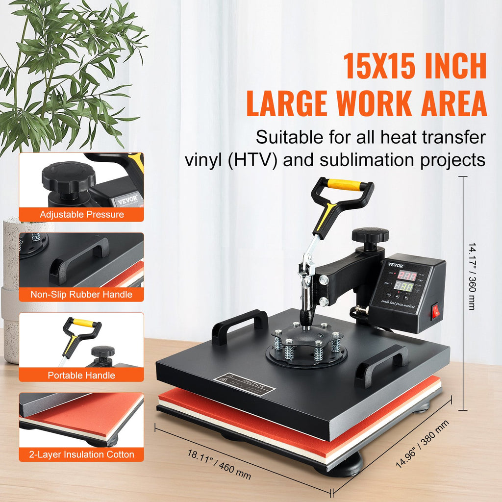 360° Swing Away Heat Press Machine | Digital Sublimation Press