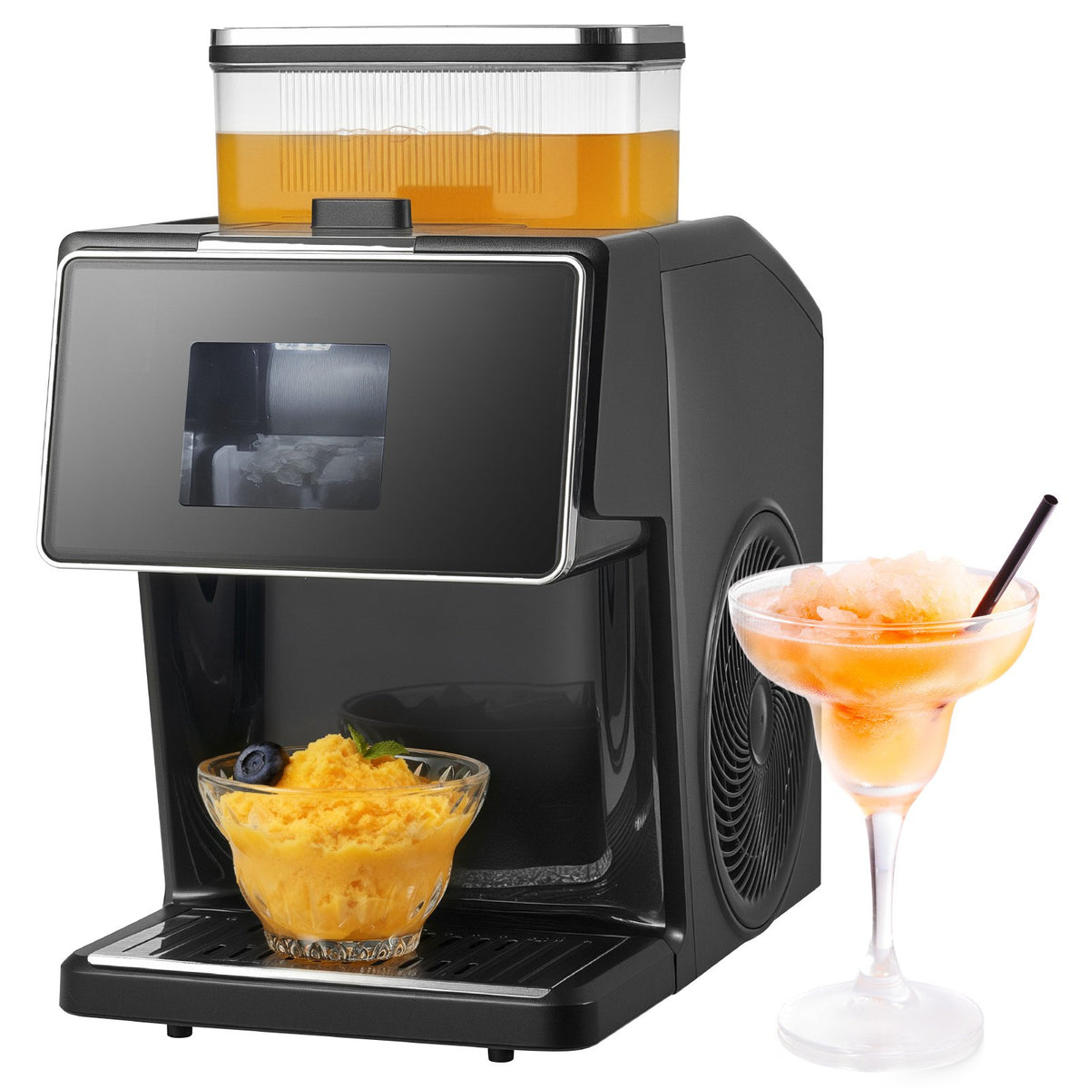 Snowflake Ice Machine, 44LBS/24H Snowflake Ice Maker, Ice-Shaver Machine With Stainless Steel Blade, Electric Snow Cone Maker With 0.2 Gal Tank, 60S Fast Pre-Cooling, For Home & Small Gatherings
