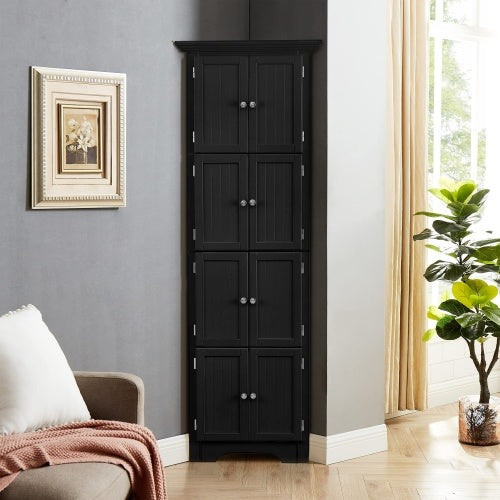 High Storage Cabinet With Door And 4 Shelves