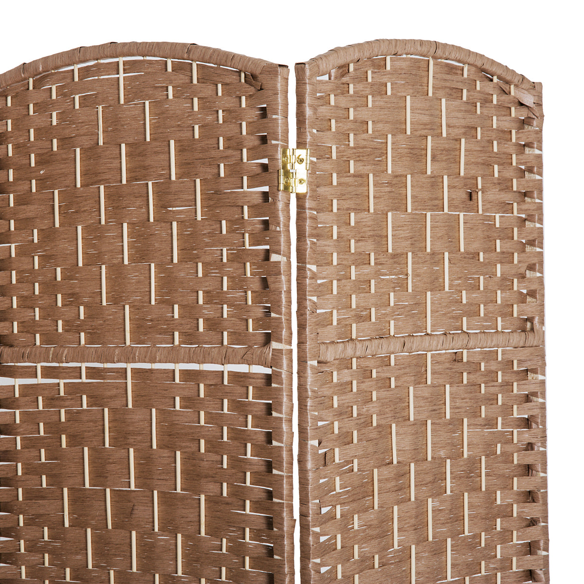 6 Panel Wicker Room Divider 6' Tall Privacy Screen Natural