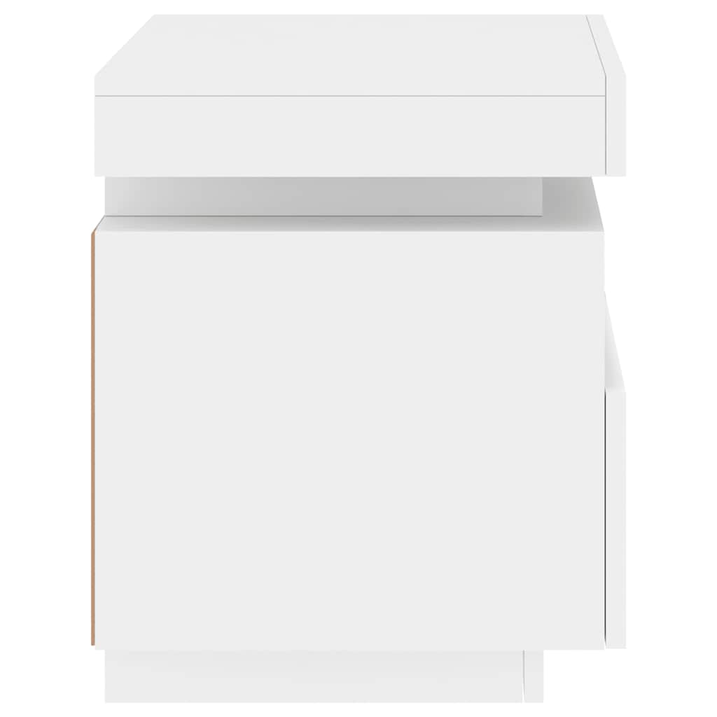 bedside table with LED lights 40x39x48.5 cm   bedside tables