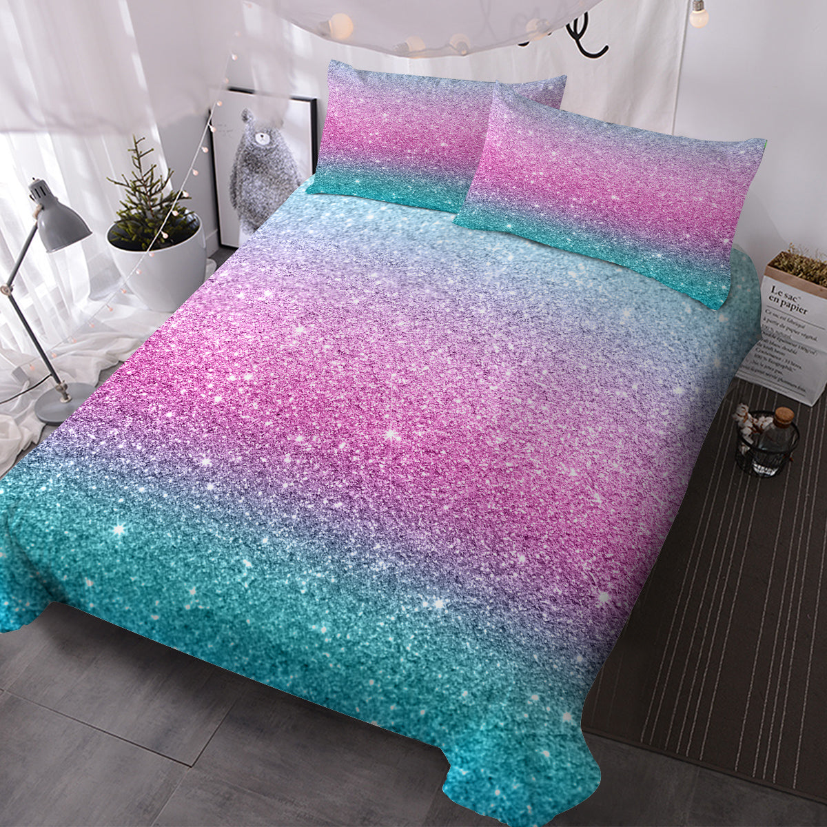 3PCS Ultra Soft Duvet Cover Set For Comforter Star Bedding Set Full Queen King Size