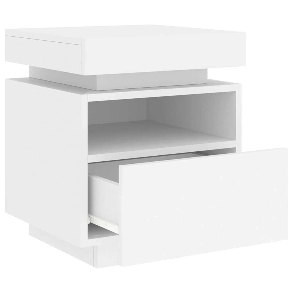 bedside table with LED lights 40x39x48.5 cm   bedside tables