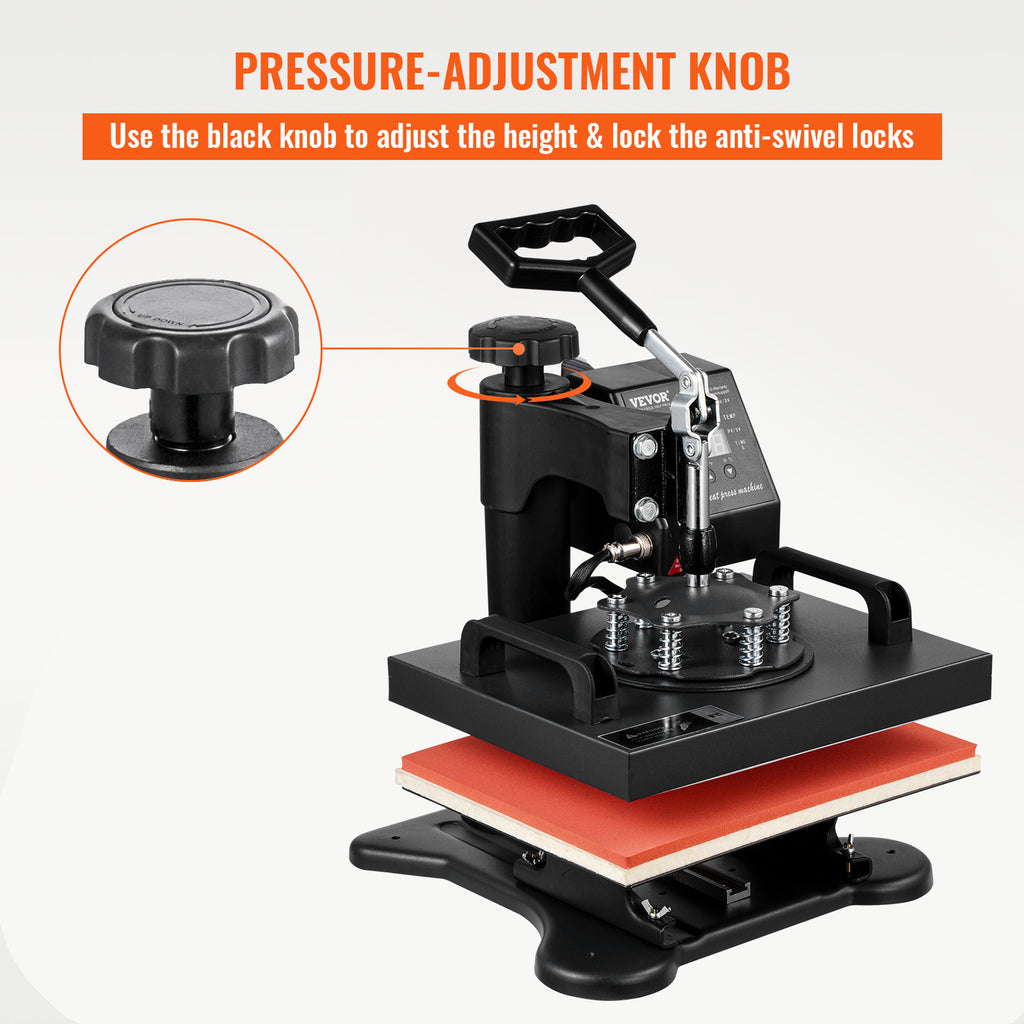 VEVOR Heat Press, 12x10Inch T-Shirt Press Machine