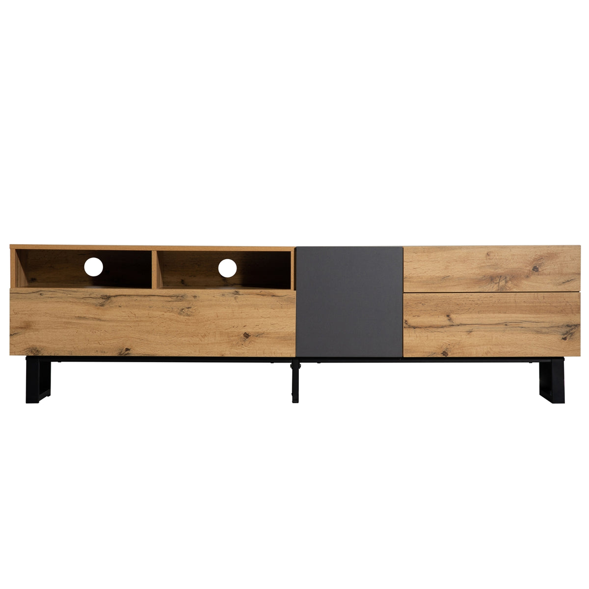 Modern TV Stand For 80'' TV, Double Storage, Media Console, Entertainment Center