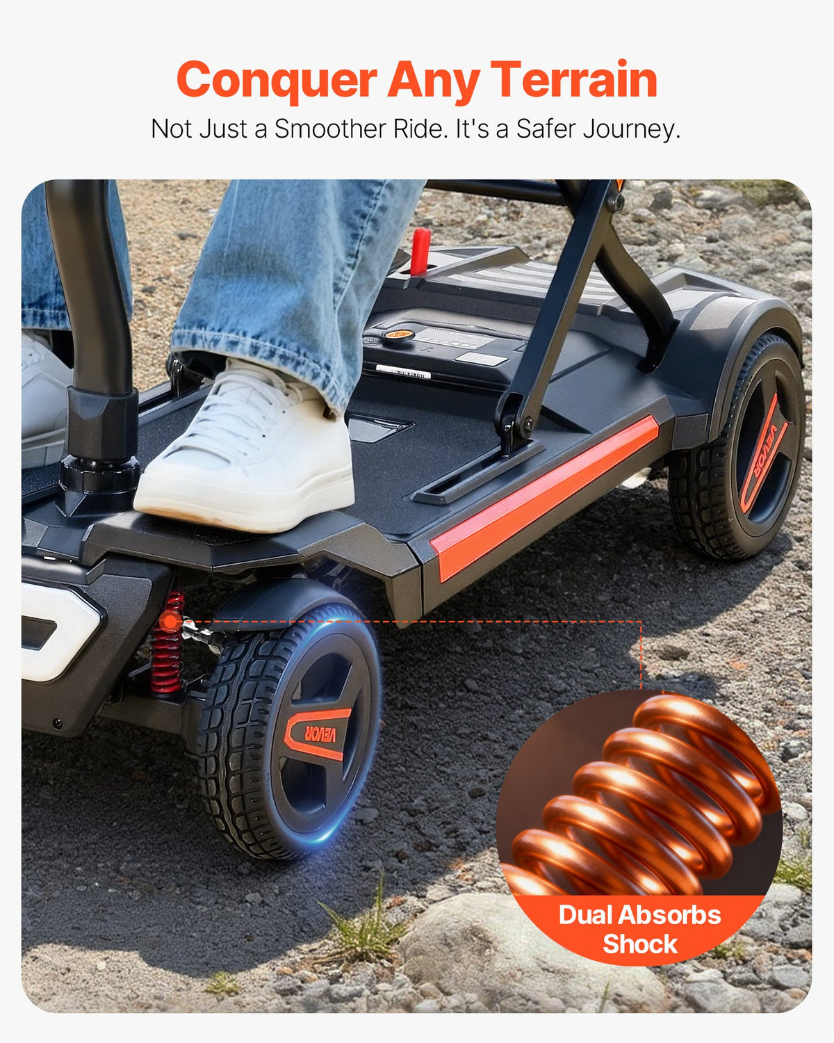 4-Wheel Electric Mobility Scooter For Adults & Seniors, Integrated Automatic Folding Mobility Scooter With Remote Control, NFC Keys & Long Range, 265LBS Loading All Terrain Travel Wheelchair