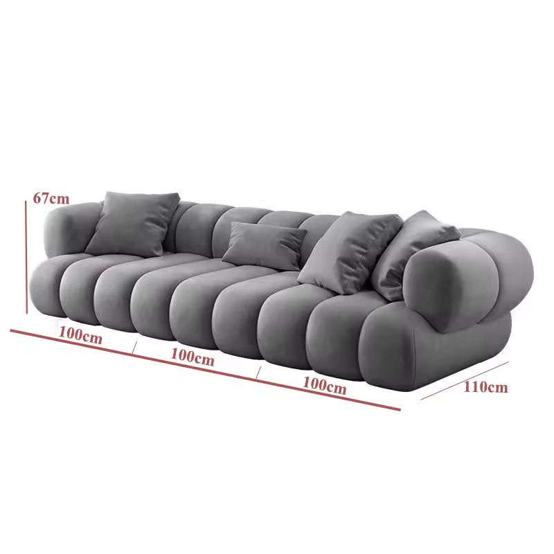 ATUNUS American Large Velvet Home Furniture Nordic Modern L Shape Corner Living Room Modular Sectional Sofa Couch Set