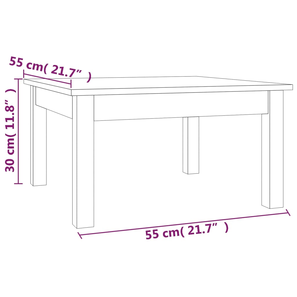 Coffee Table 55x Solid Pine Wood   Coffee Table 80x