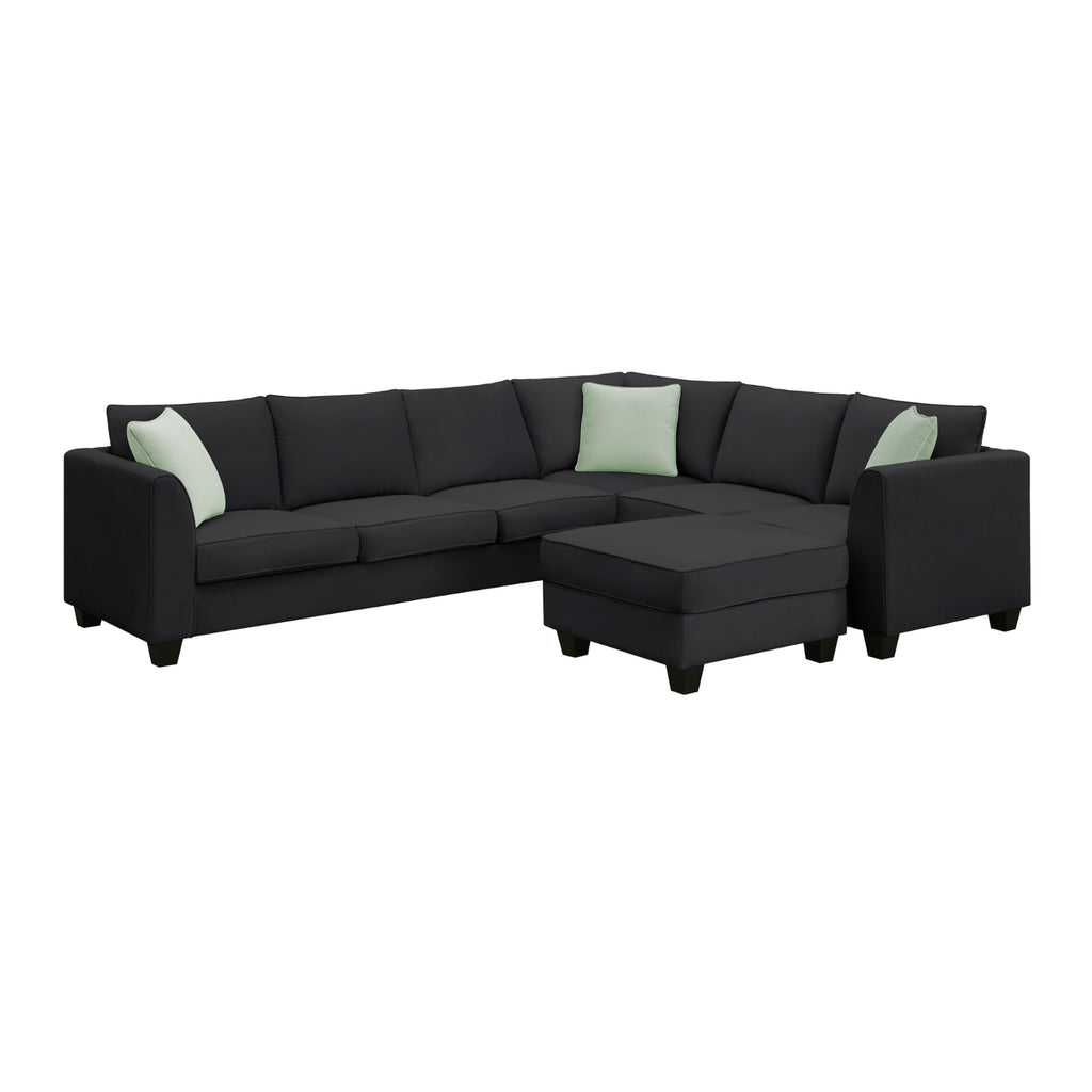 112 87 Sectional Sofa Couches, 7 Seats Modular Living Room Sets