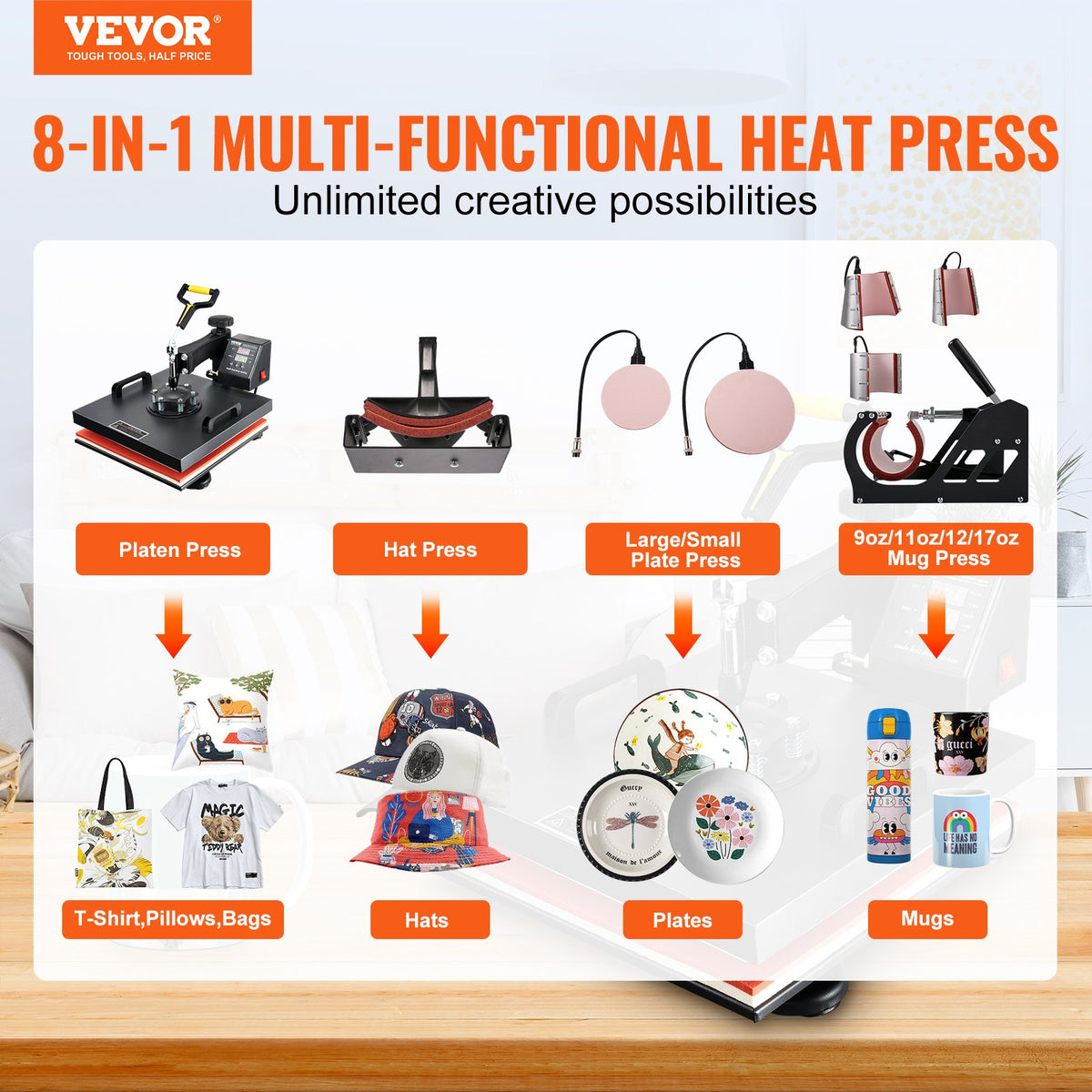 360° Swing Away Heat Press Machine | Digital Sublimation Press