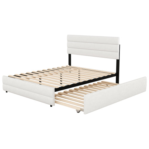 140 X 200 Plattformbett Mit Raummaschine Fur Zwei Personen Und Zwei Schubladen Beige