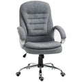 Vinsetto High Back Executive Home Office Chair Adjustable Height Upholstered Padding Gray