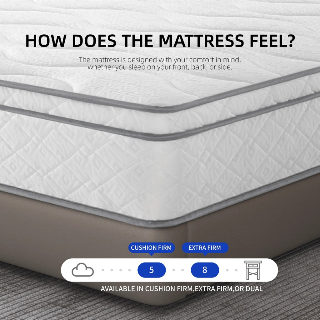 Queen Size Mattress,10 Inch Hybrid Mattress In A Box With Gel Memory Foam,Individually Wrapped Pocket Coils Innerspring For Breathable And Durable Support, Made In USA, CertiPUR-US Certified